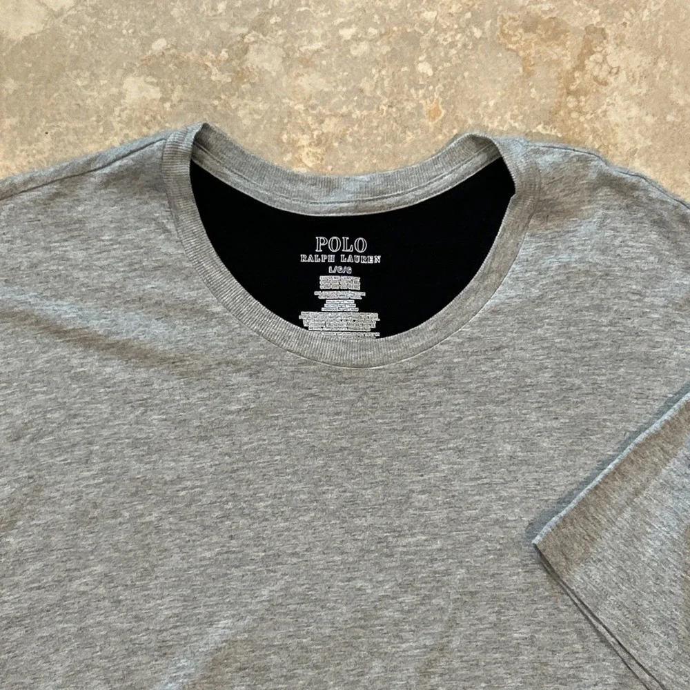 Polo Ralph Lauren‎ Shirt Men L Heather Grey Supreme Comfort Short Sleeve Sleep